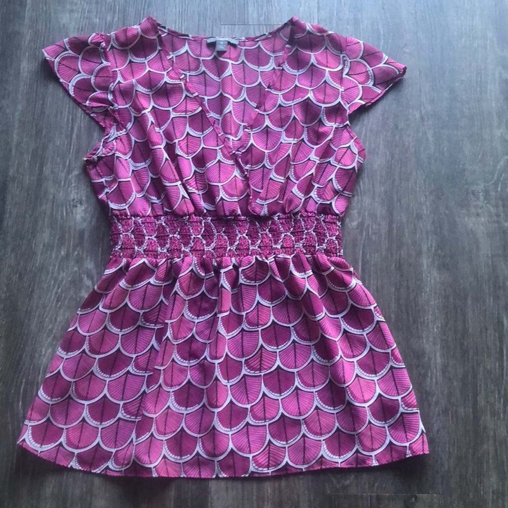 Women’s Sheer Apt 9 Short Sleeve Blouse Sz M
